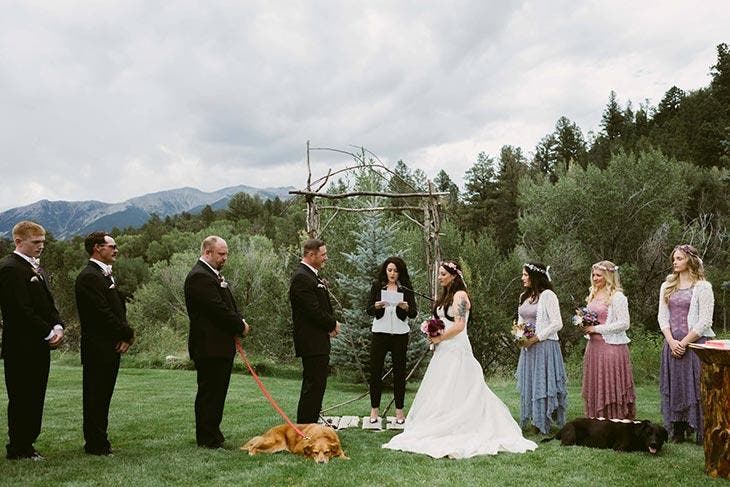 Charlie était présent lors de la cérémonie du mariage