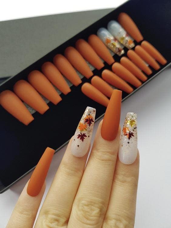 Conception d'ongles longs d'automne