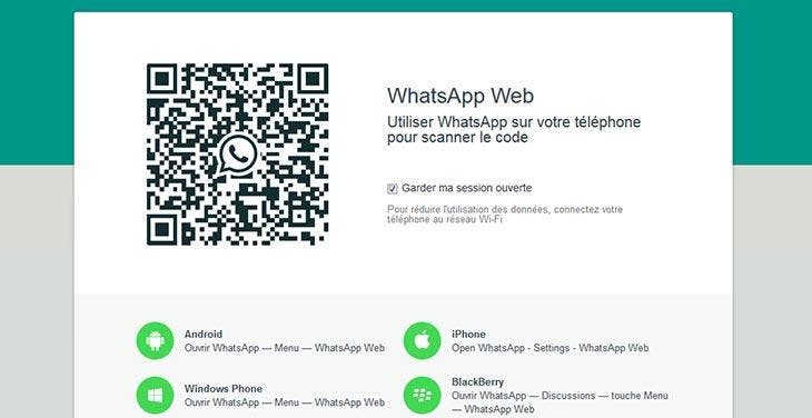 Connexion au WhatsApp Web