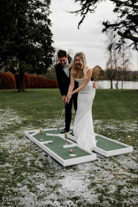 Jeux de mariage en plein air