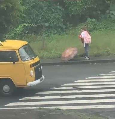 Luiza protège le chien