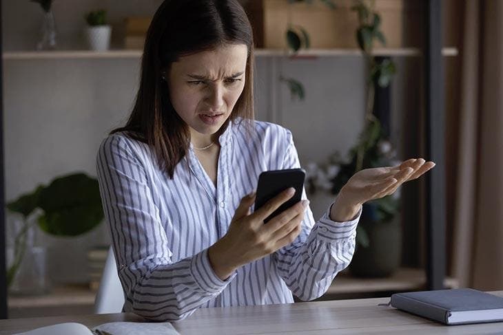 Problème rencontré avec un smartphone