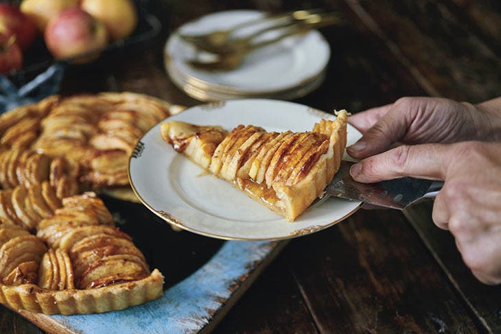 Une tranche de tarte aux pommes. source : spm