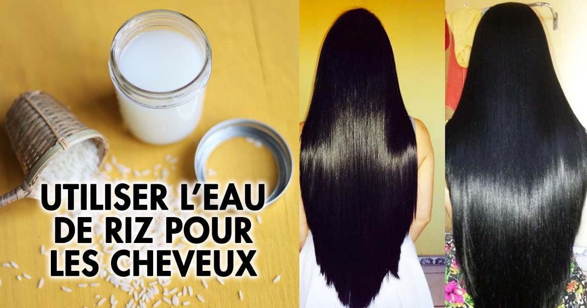 Eau de riz pour les cheveux