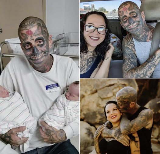 À 51 ans, ce papa couvert de plus de 200 tatouages était traité de monstre