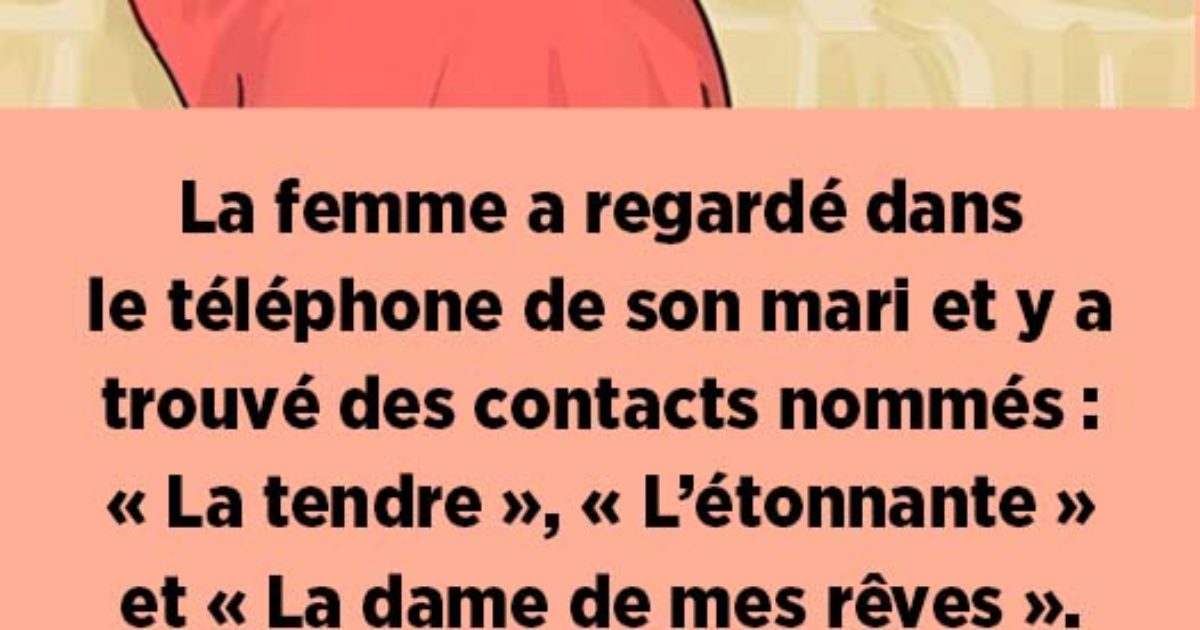 Blague du jour : Elle vérifie le téléphone de son mari et trouve