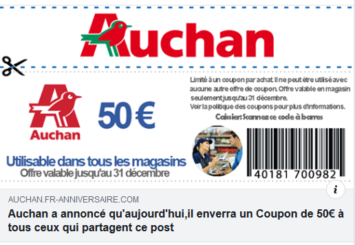 bon d'achat auchan