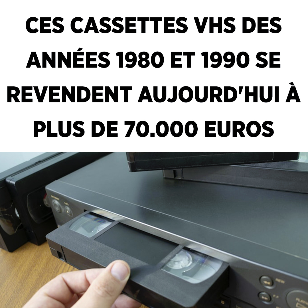 Ces cassettes VHS des années 1980 et 1990 se revendent aujourd'hui à plus de 70.000 euros