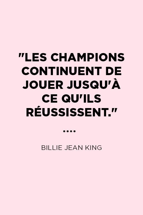 Citation de billie jean king 