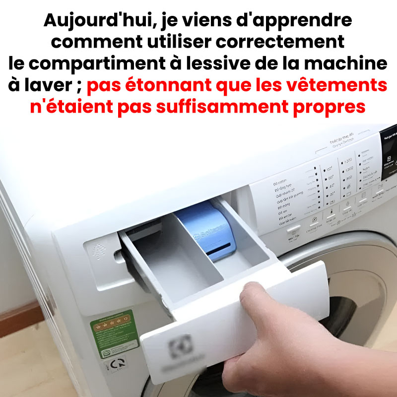 Comment bien utiliser le compartiment à lessive de la machine à laver ?