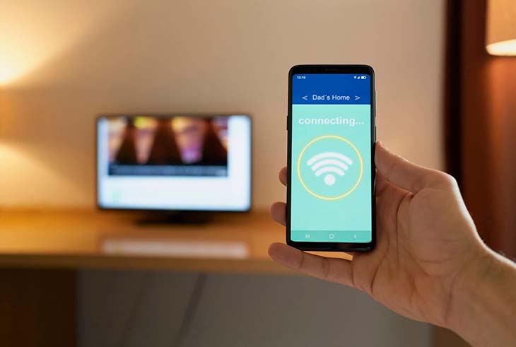 Connecter une smart-tv au téléphone – source : spm