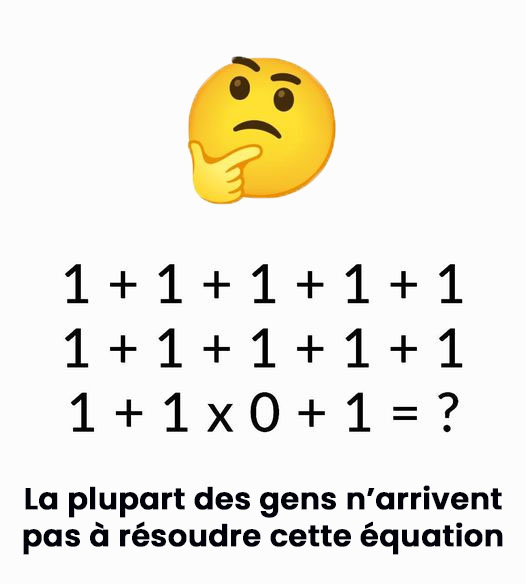 Êtes-vous capable de résoudre cette équation ?