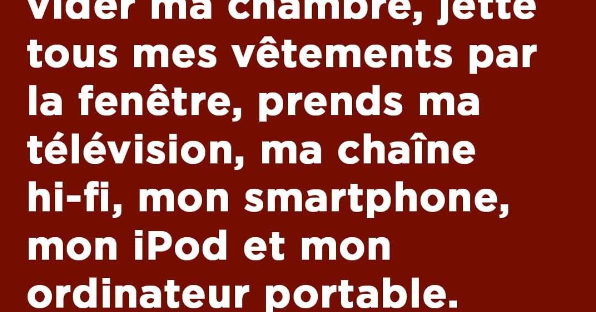 BLAGUE DU JOUR : La crise de nerfs hilarante d'une adolescente