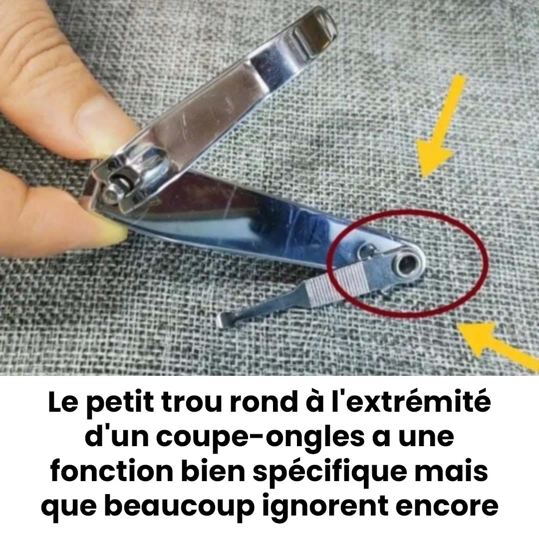 Le petit trou rond à l'extrémité d'un coupe-ongles a une fonction bien spécifique