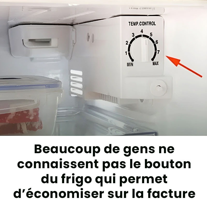 Le réfrigérateur a un petit bouton qui peut économiser sur votre facture d'énérgie