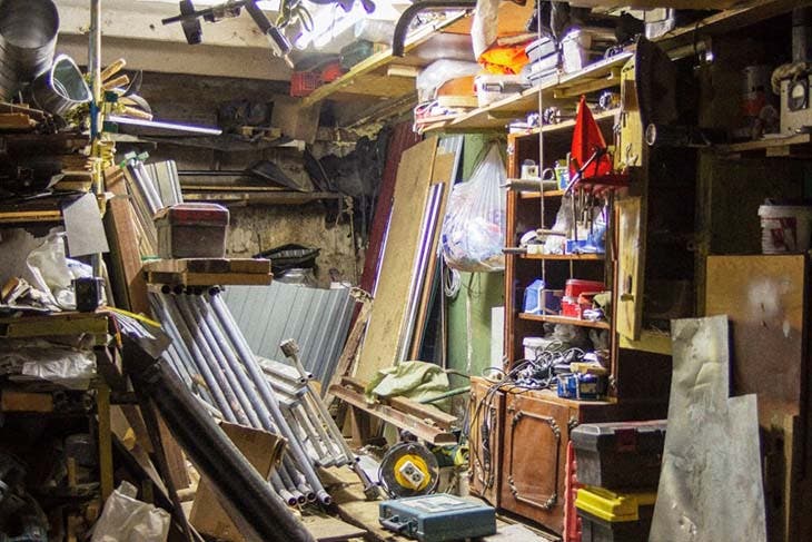 Des objets caché dans le garage de la maison