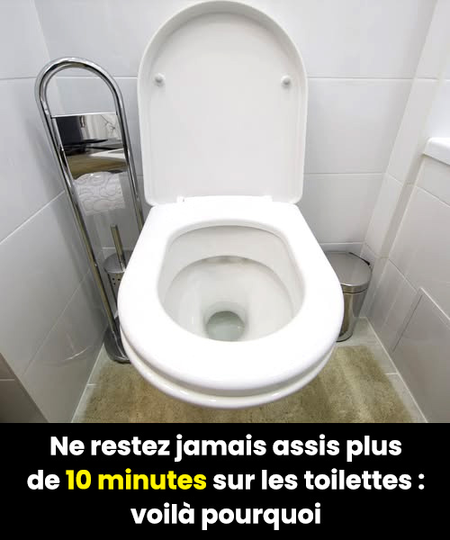 Ne restez jamais assis sur les toilettes pendant plus de 10 minutes