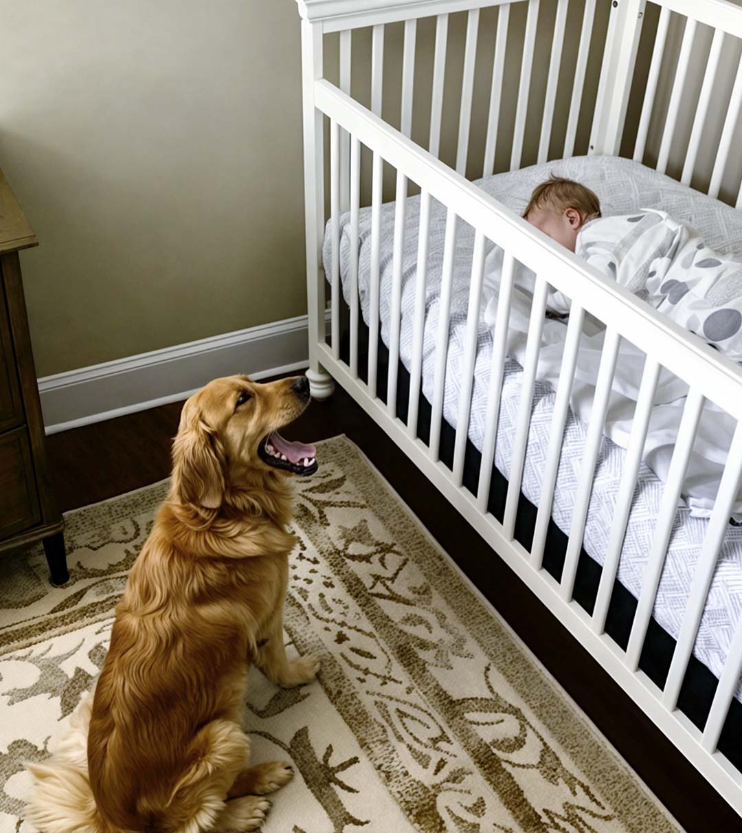 Notre chien n’arrêtait pas d’aboyer près du berceau de notre bébé