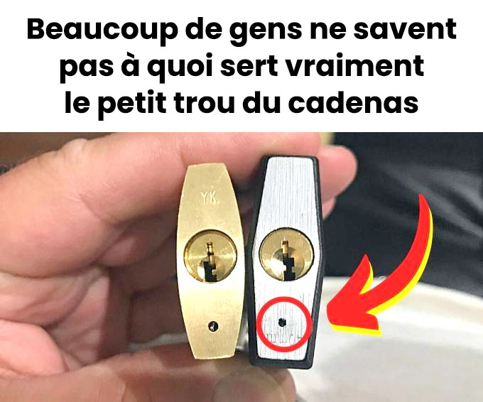 On sait enfin à quoi sert le petit trou du cadenas