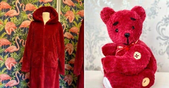 ours peluche rouge