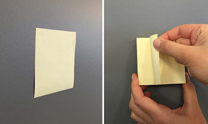 Utiliser les post-it dans le bon sens - source : spm