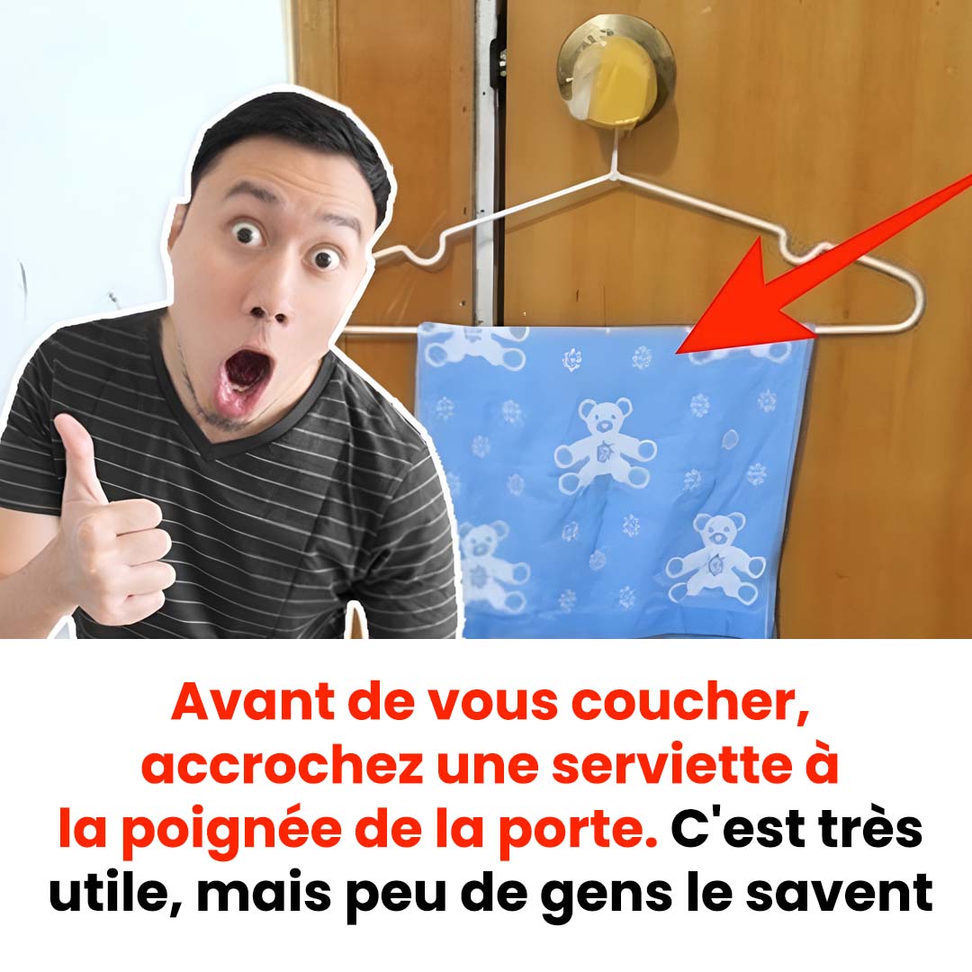 Pourquoi accrocher une serviette à la poignet de la porte ?