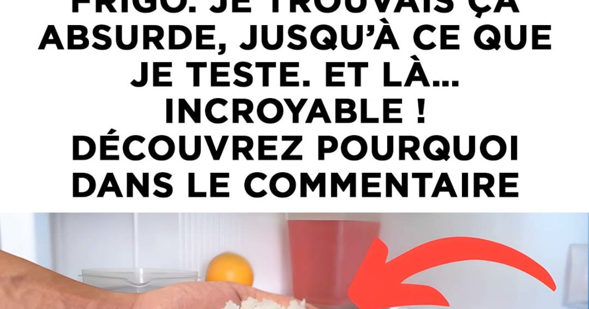 Pourquoi mettre du sel au frigo ?