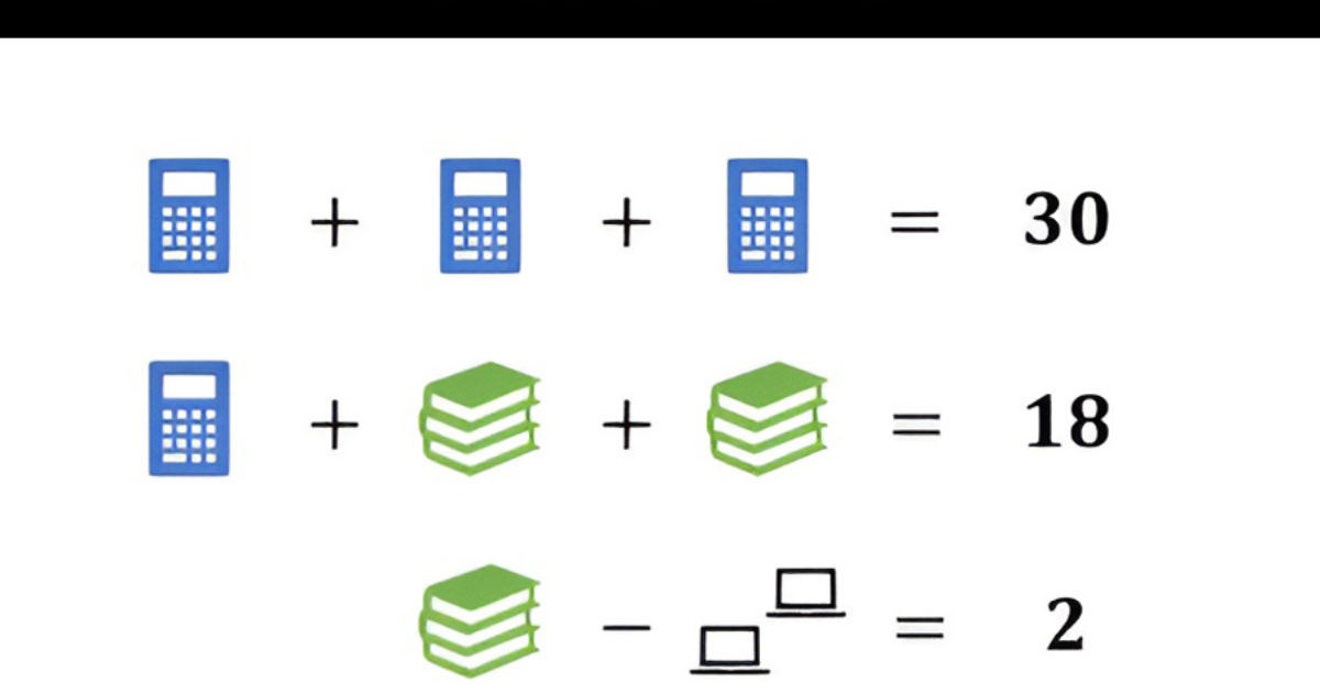 Problème de mathématiques viral – Calculatrice, livres, ordinateurs portables