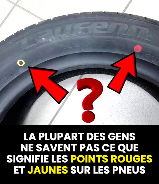 Que signifient les points jaunes ou rouges sur vos pneus ?