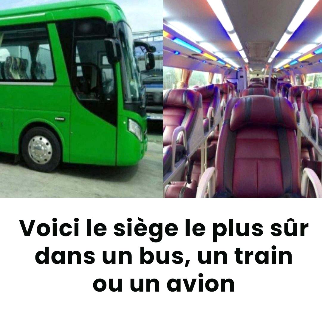 Quel est Le siège le plus sûr dans un BUS, un TRAIN, un AVION ?