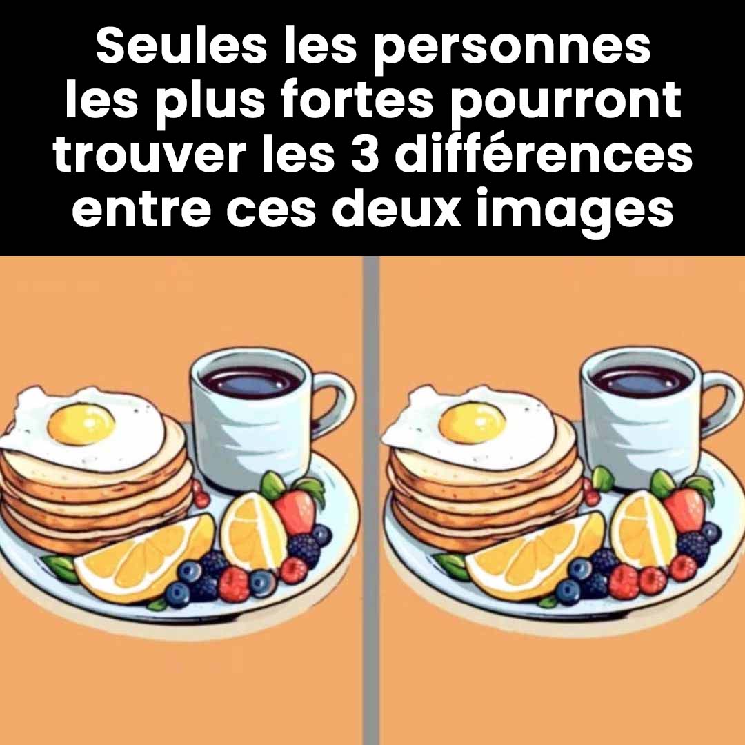 Seules les personnes ayant une excellente vue pourront trouver les 3 différences entre ces deux images en moins de 11 secondes