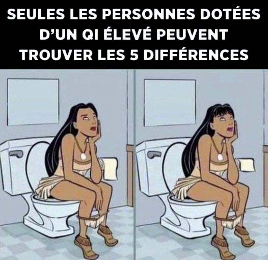 Seules les personnes dotées d’un QI élevé peuvent trouver les 5 différences