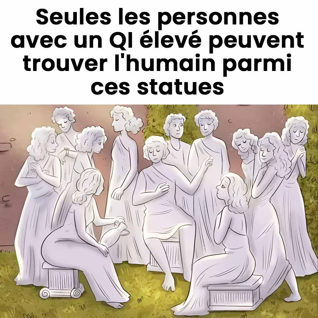 Seuls les génies peuvent trouver l'humain parmi ces statues