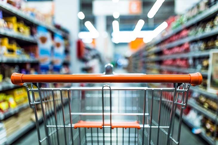 Un caddie de supermarché 