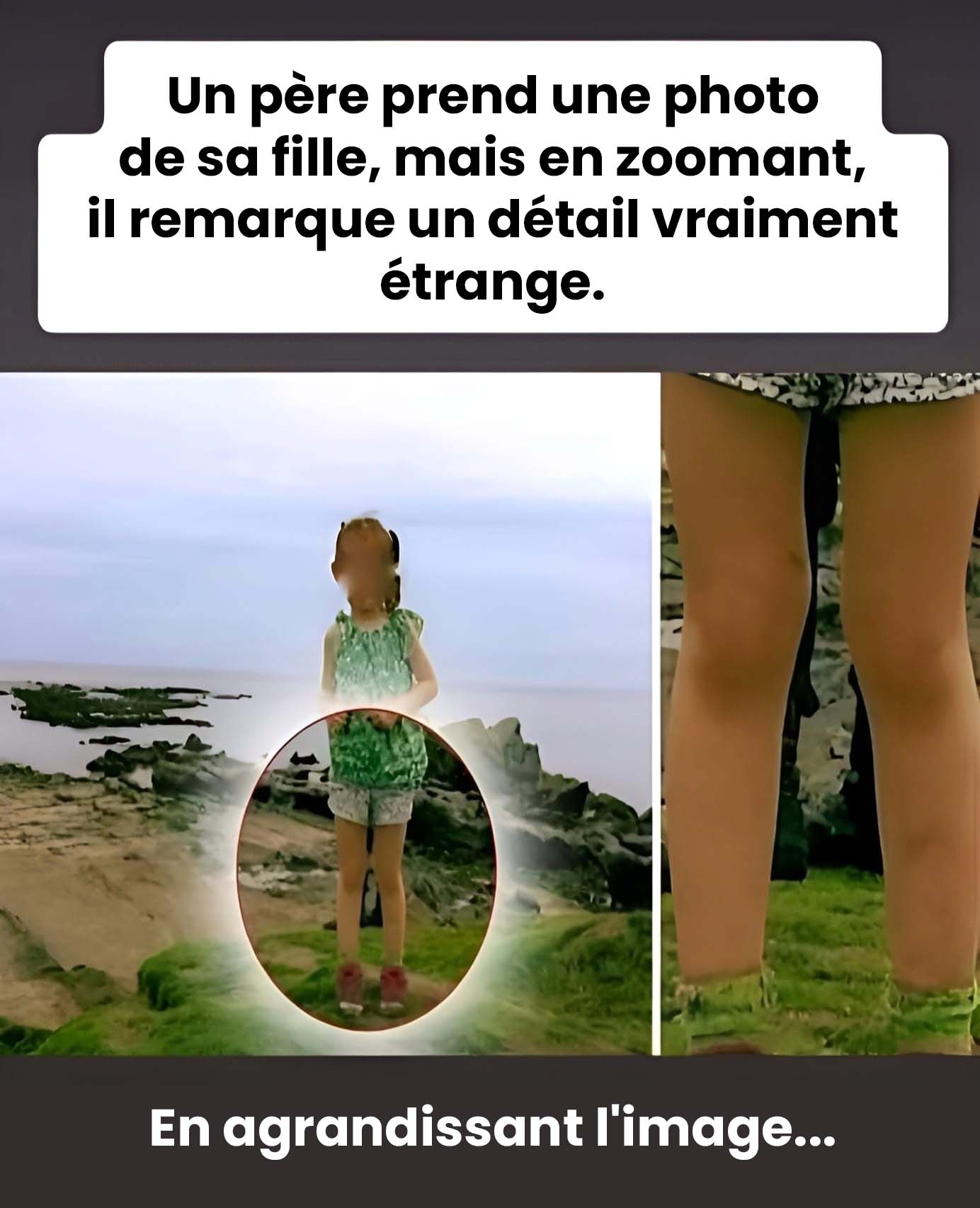 Un père photographie sa fille, mais en zoomant, il découvre quelque chose de vraiment étrange