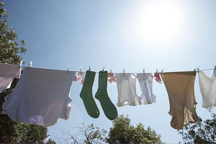 Etendre le linge à l’extérieur – source : spm